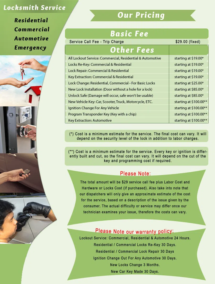Newtown PA Locksmith Store Newtown, PA 215-458-1076 - price-list-c-22